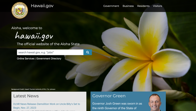 2020 Hawaii.gov redesigned website