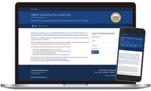 Desktop and iPhone view of Tax Credit Hub website