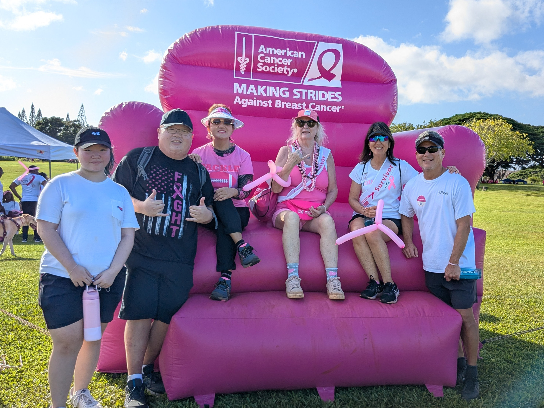 Tyler Hawaii Staff posing after the cancer walk