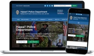 Hawaii Police Department Website on mobile and desktop view