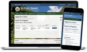 HunterEd on mobile and desktop view