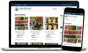 SPO Online Auction on mobile and desktop view