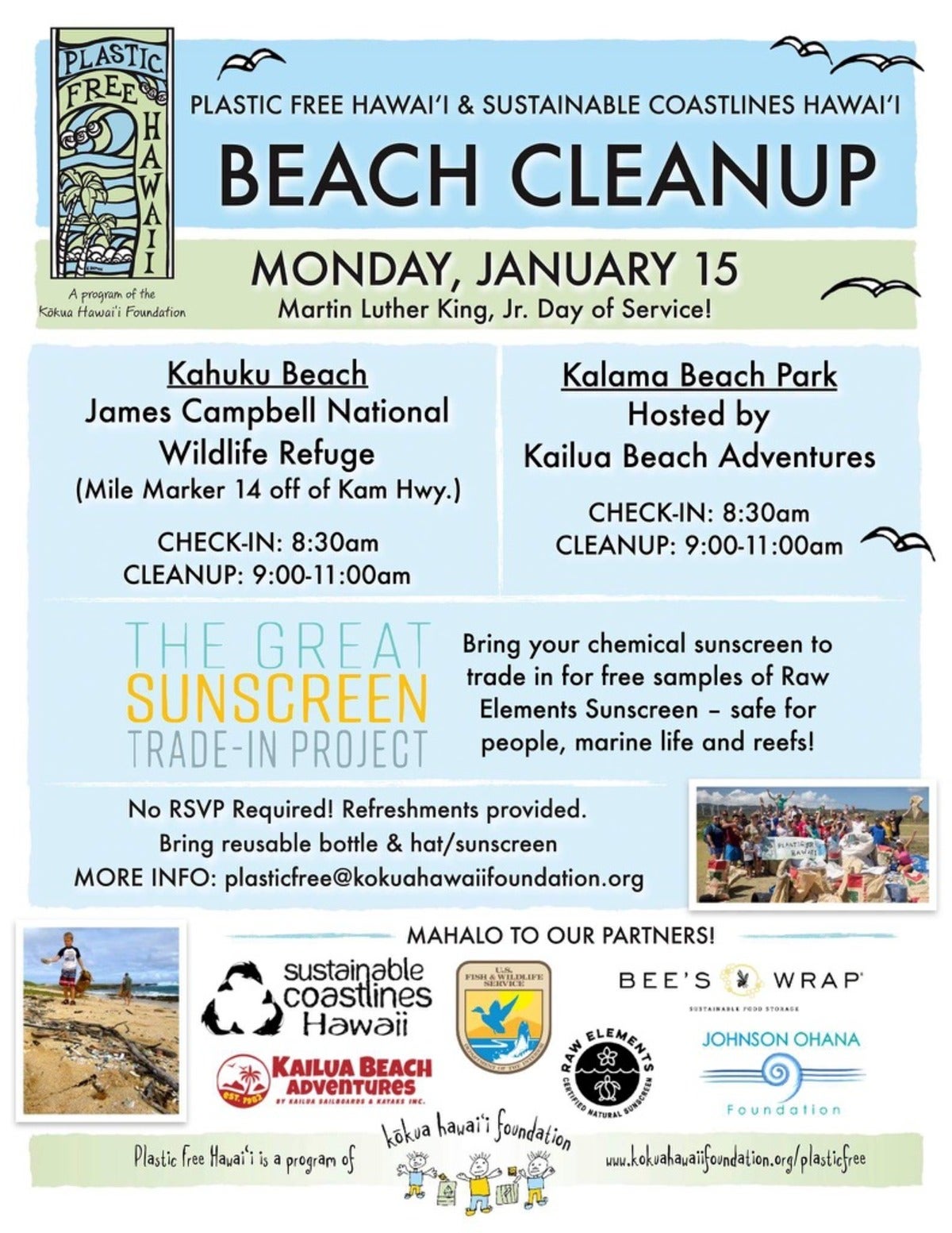 MLK Day Beach Cleanup in Kahuku – Tyler Hawaii