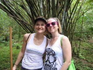 waimea+015 two women smiling in front of tree